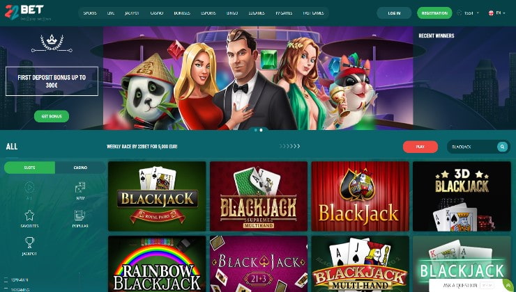 22bet online casino bonus