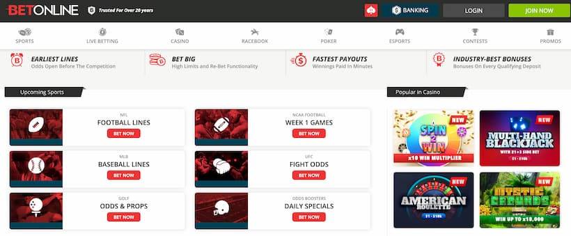 BetOnline - an echeck sportsbook offering fantastic odds across all sports