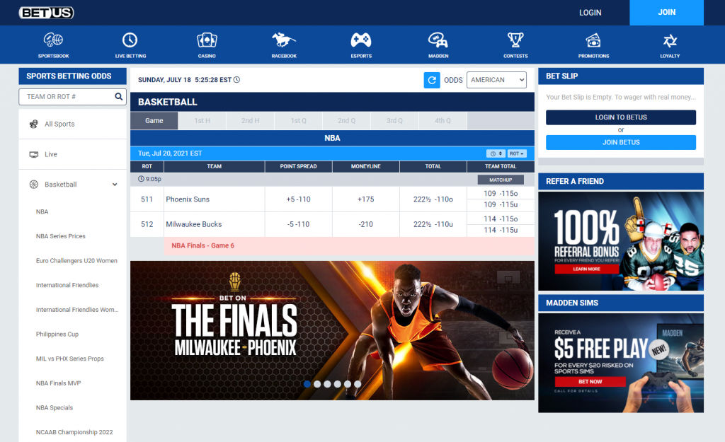 BetUS - a much-respected cash out sportsbook